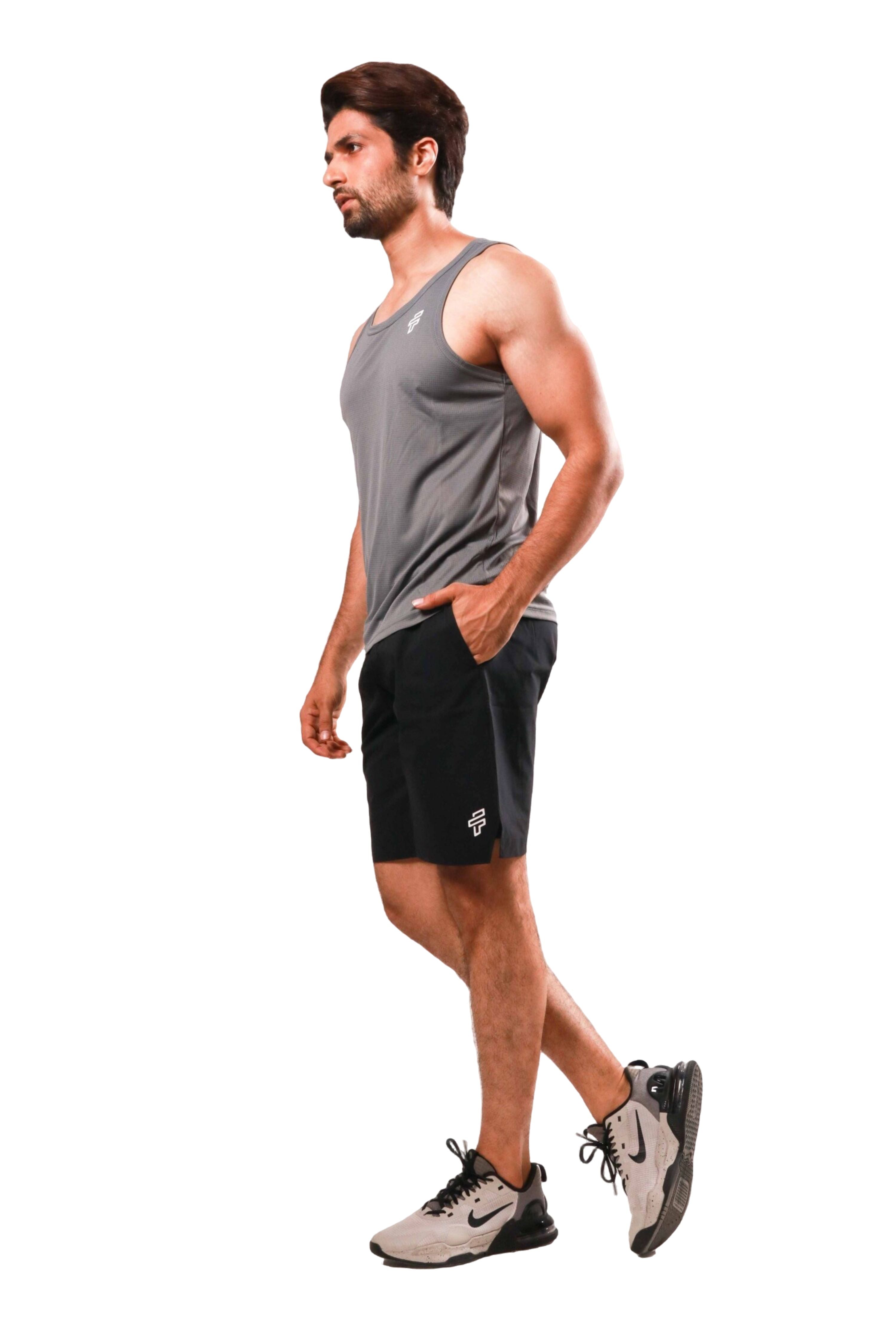 2-in-1 Compression Shorts - Black/Black