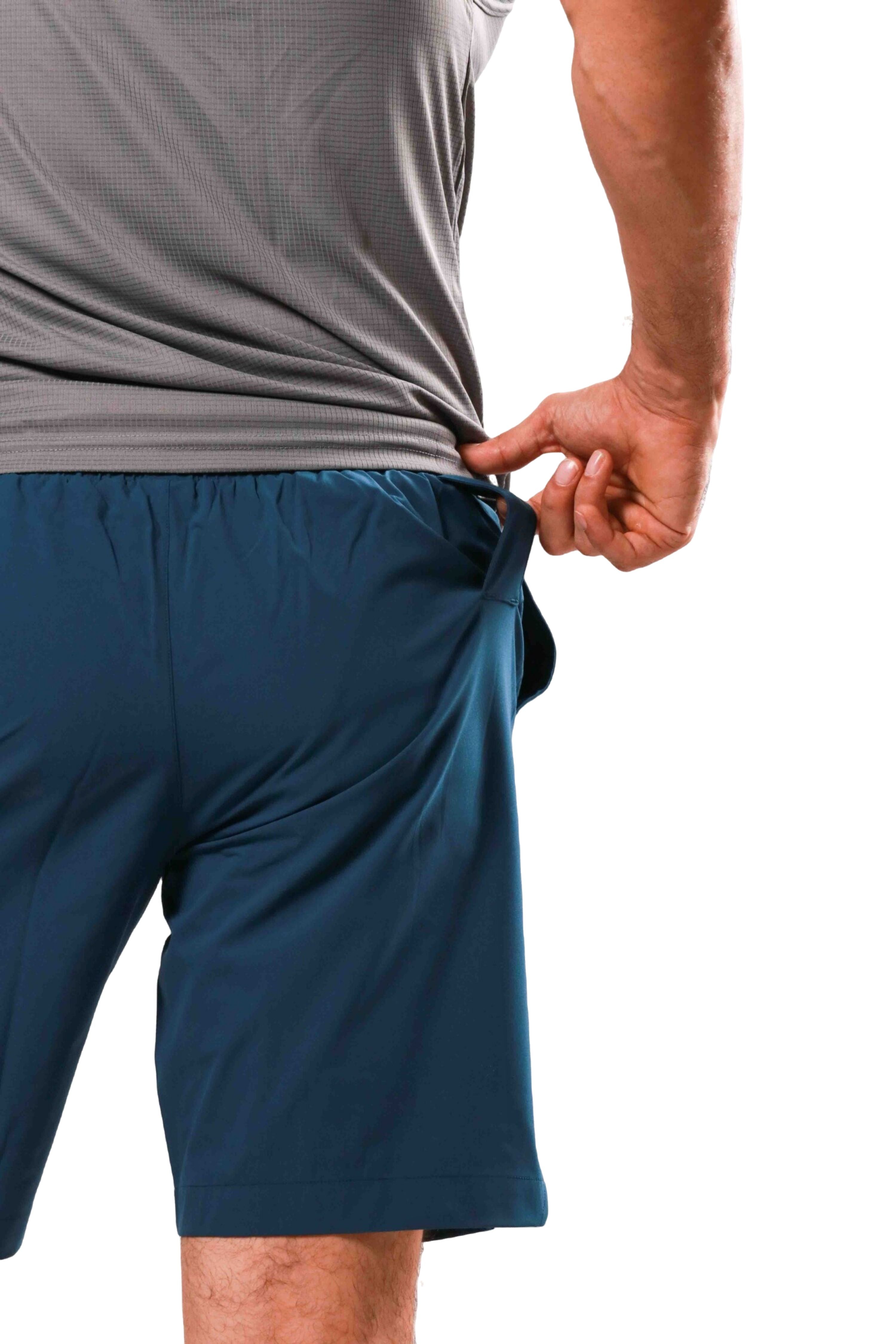 2-in-1 Compression Shorts - Deep Teal/Sky