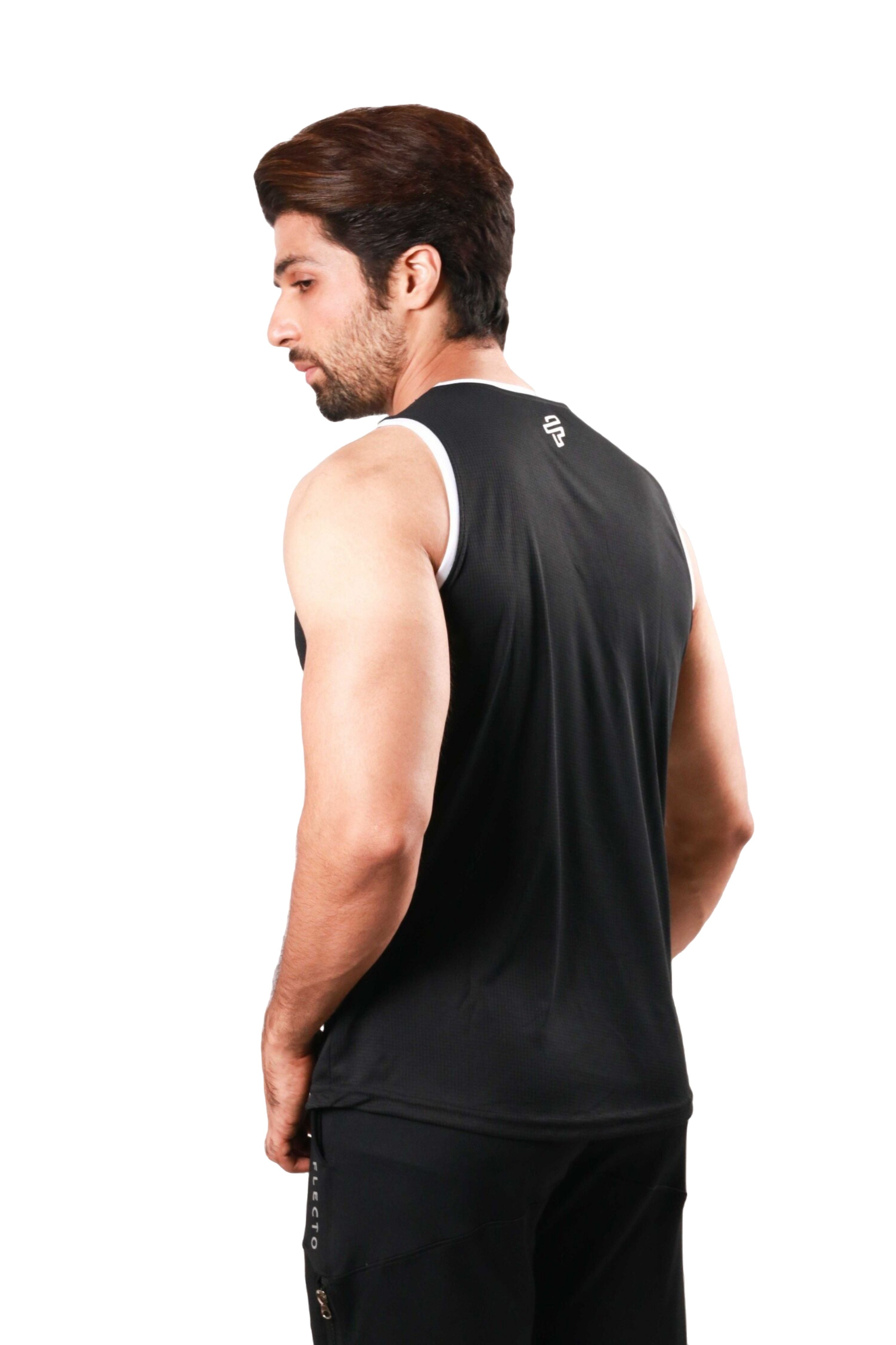 Contrast Trim Tank Top - Black