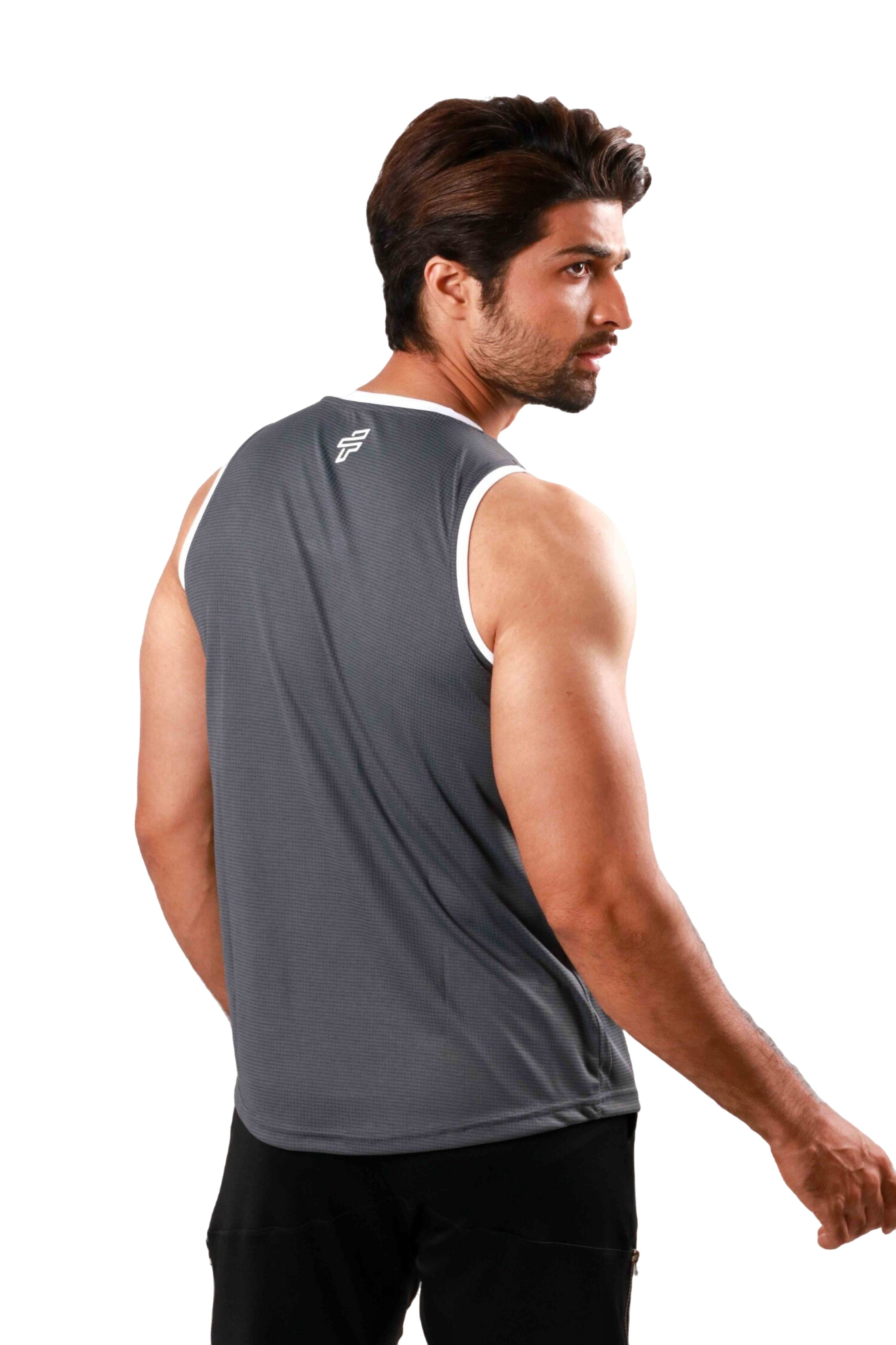 Contrast Trim Tank Top - Graphite