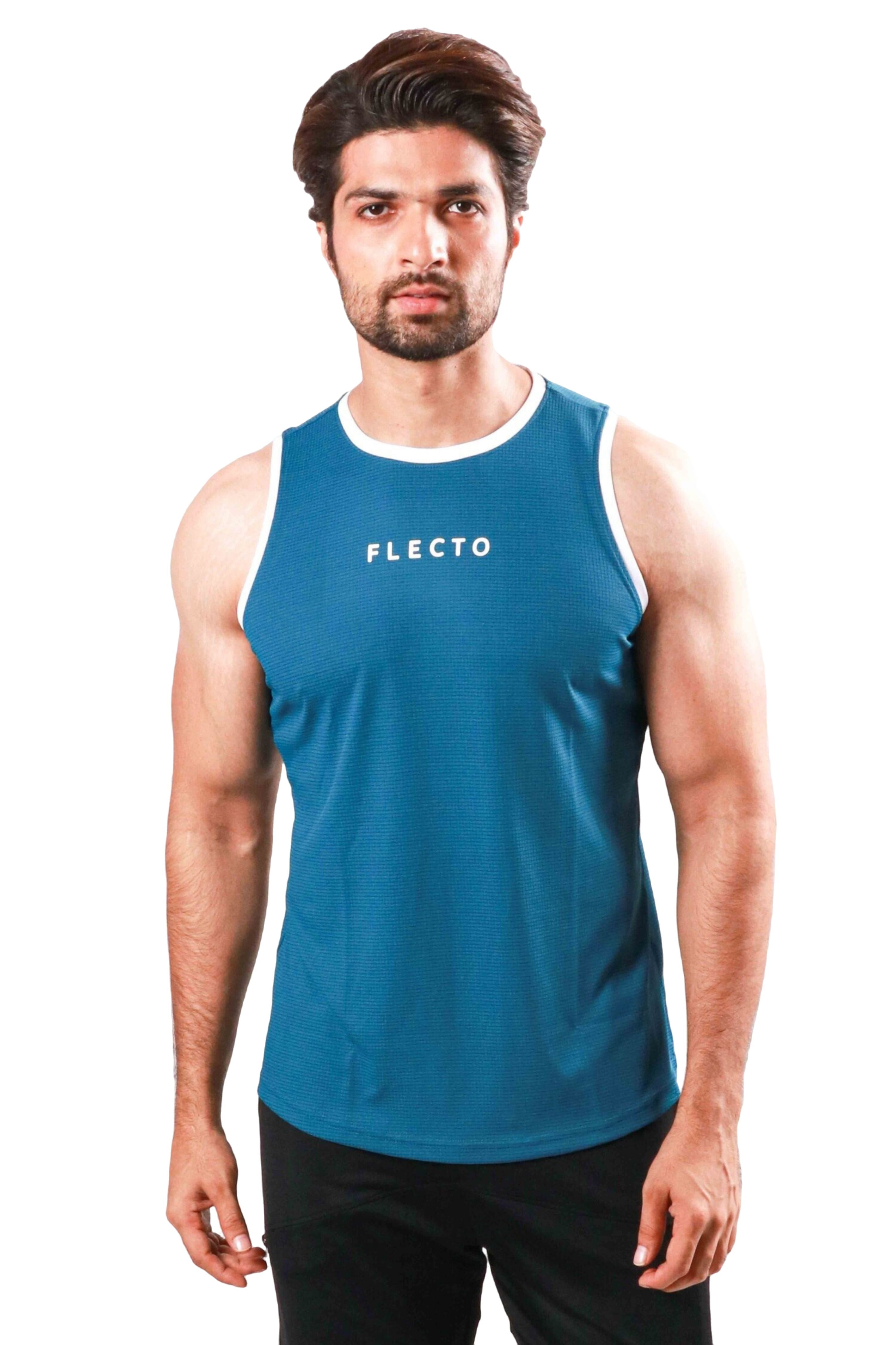 Contrast Trim Tank Top - Teal