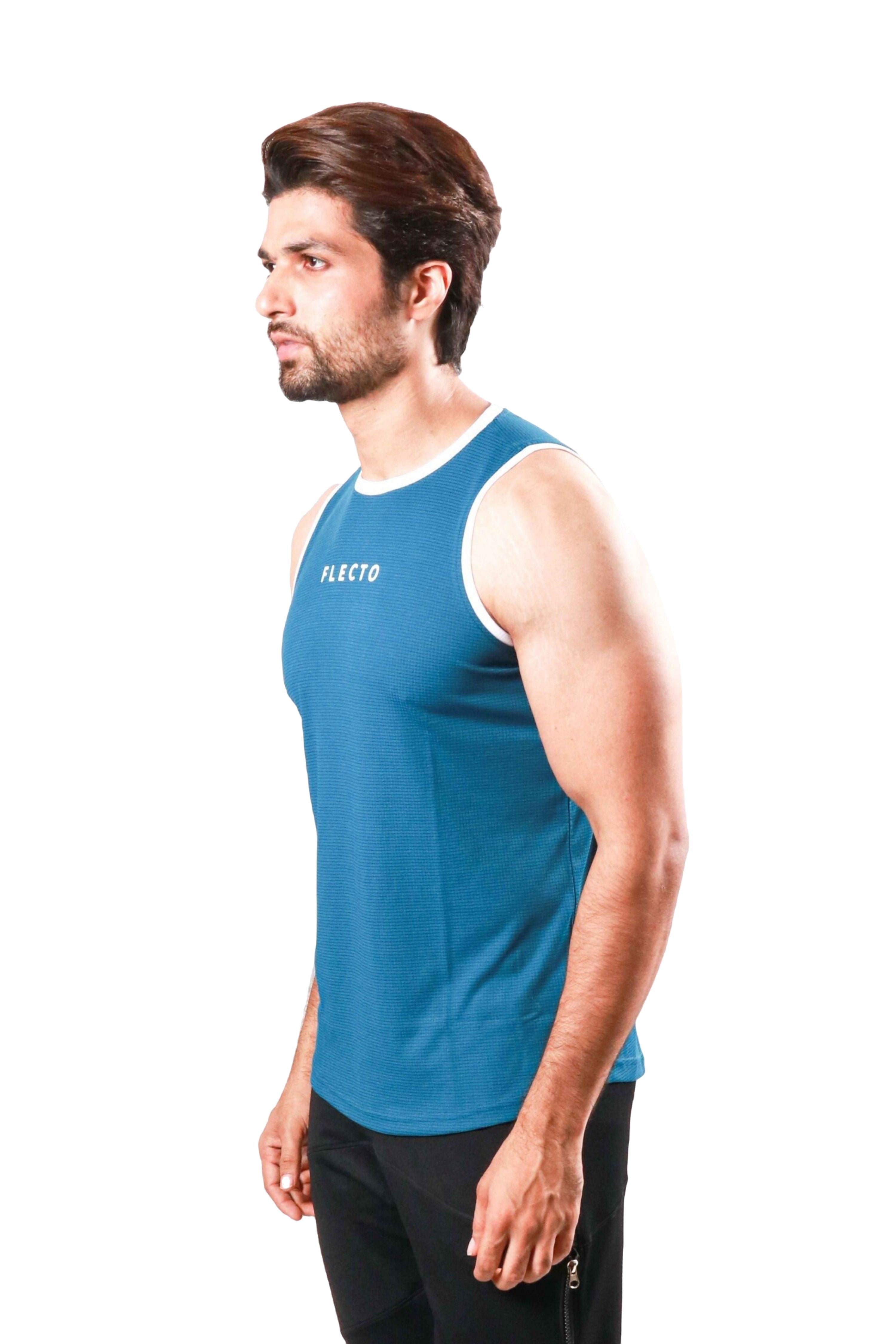 Contrast Trim Tank Top - Teal