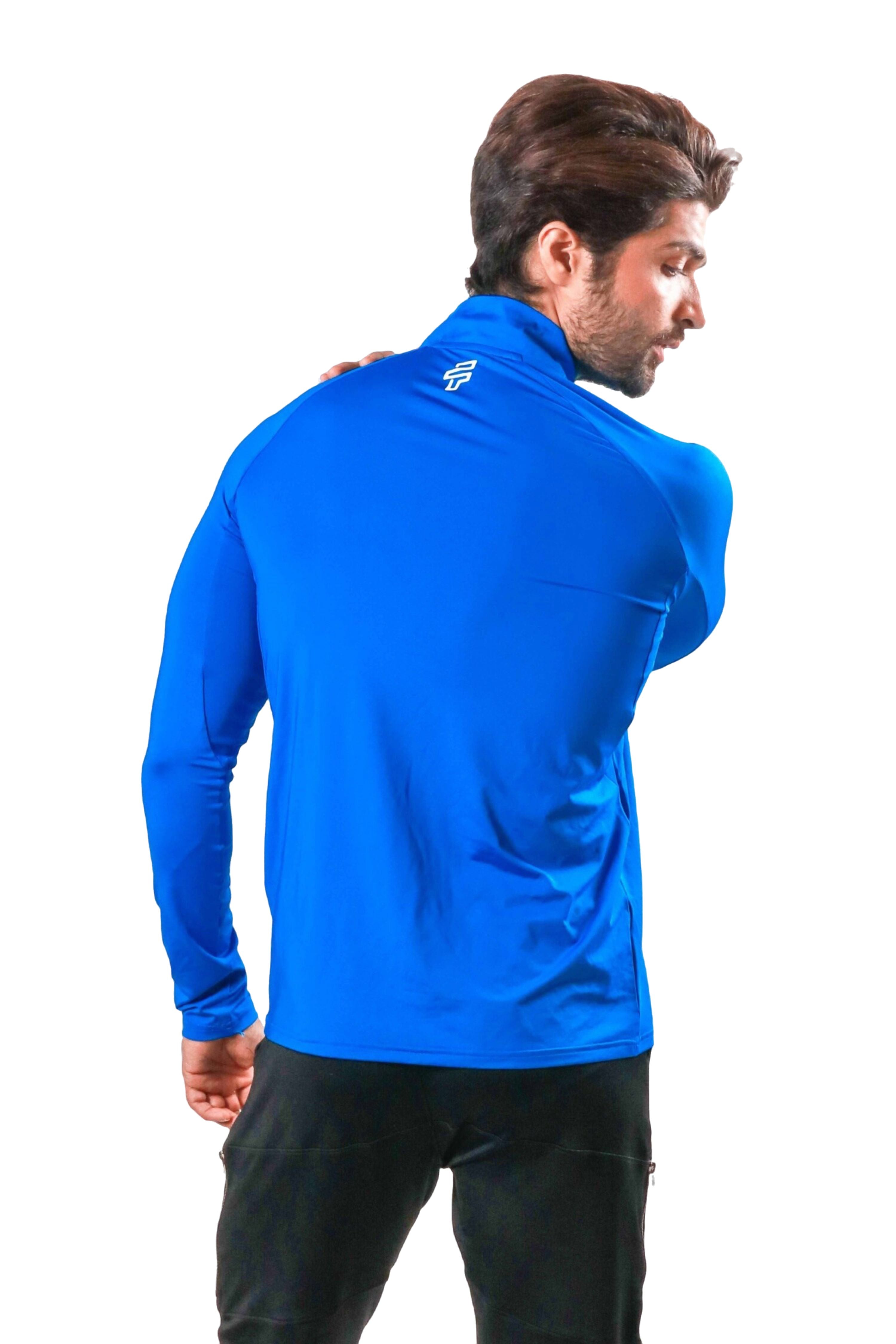 High Neck Full Sleeve Training Tshirt - Scuba