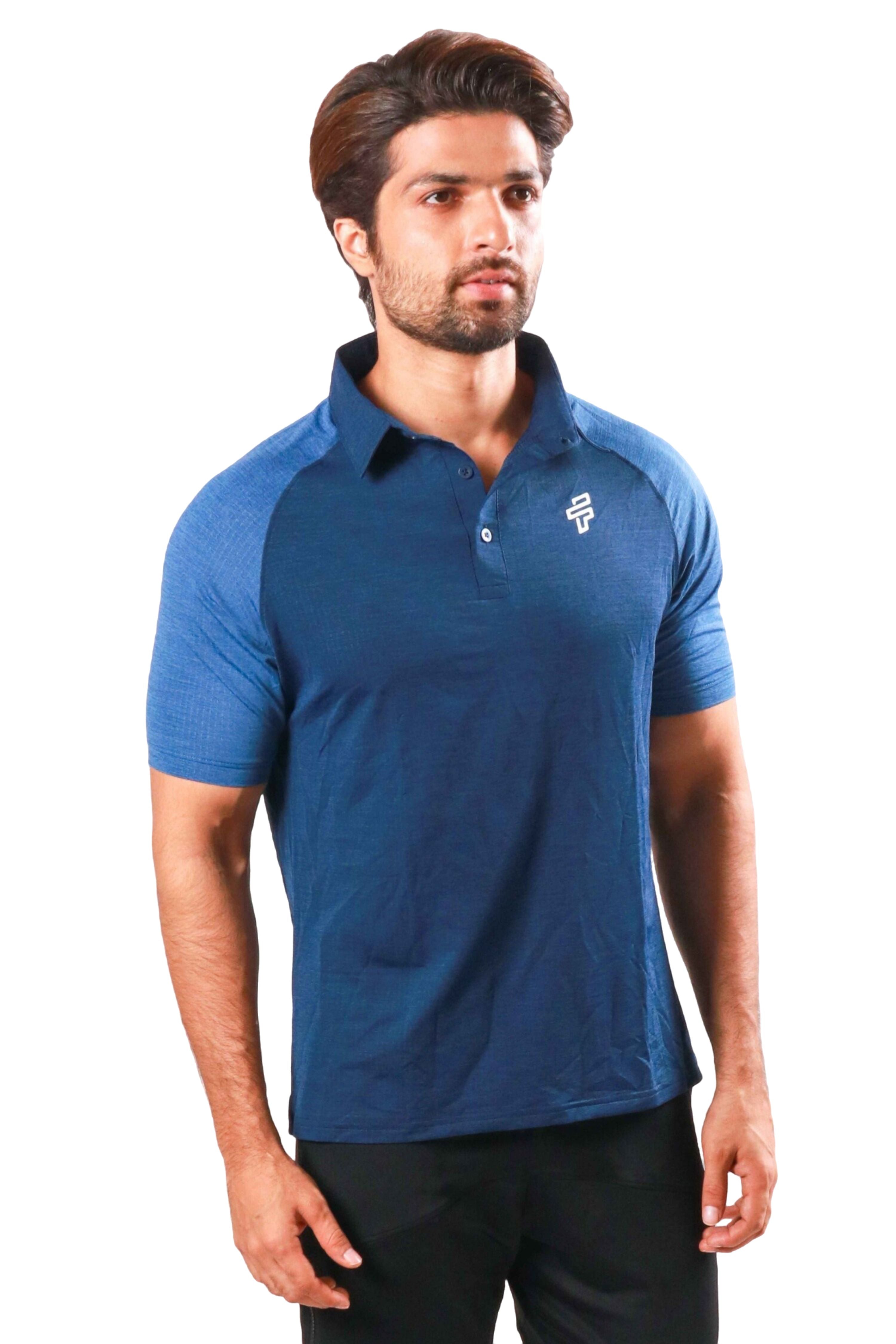 Performance Polo - Navy/Sky Diver