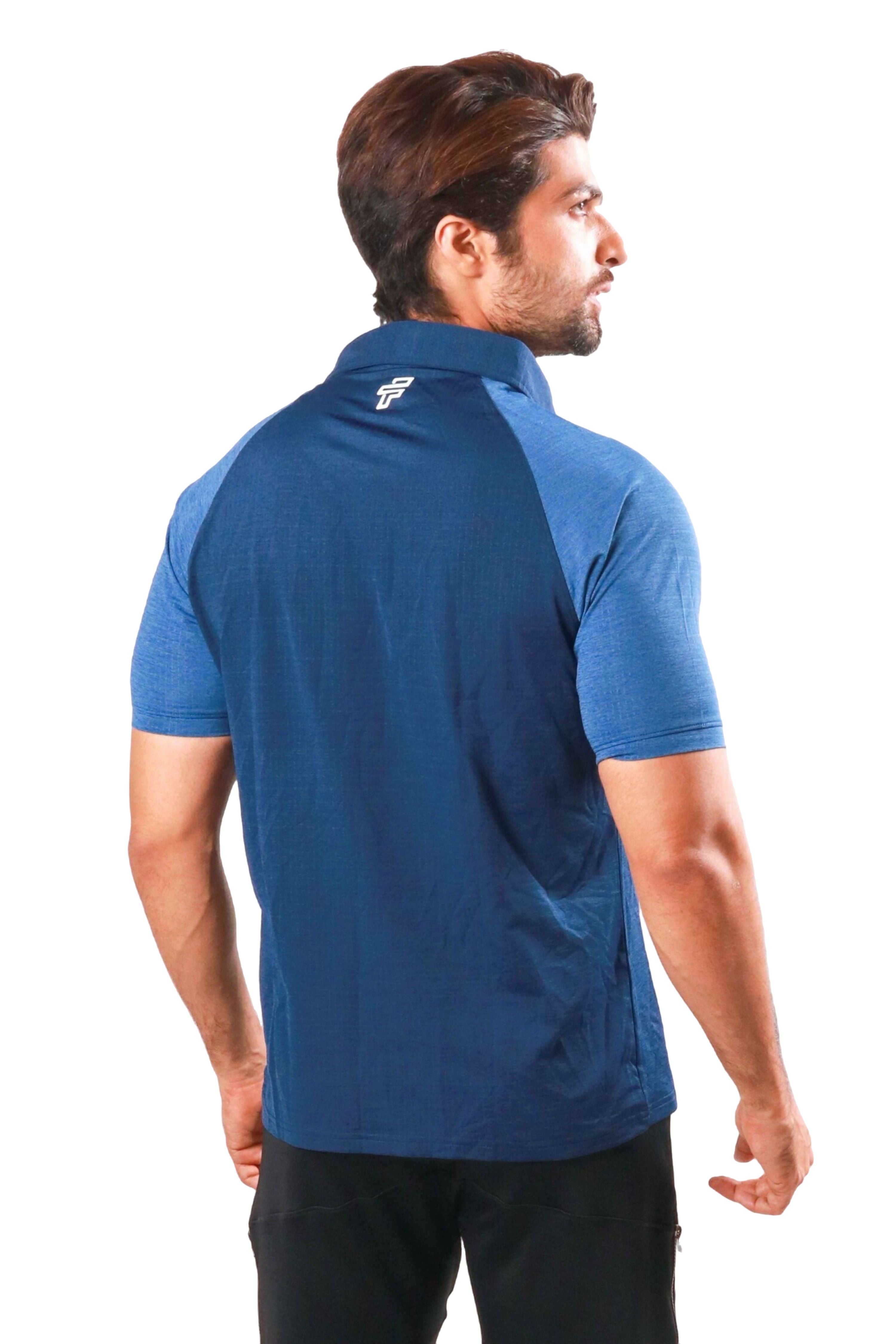 Performance Polo - Navy/Sky Diver