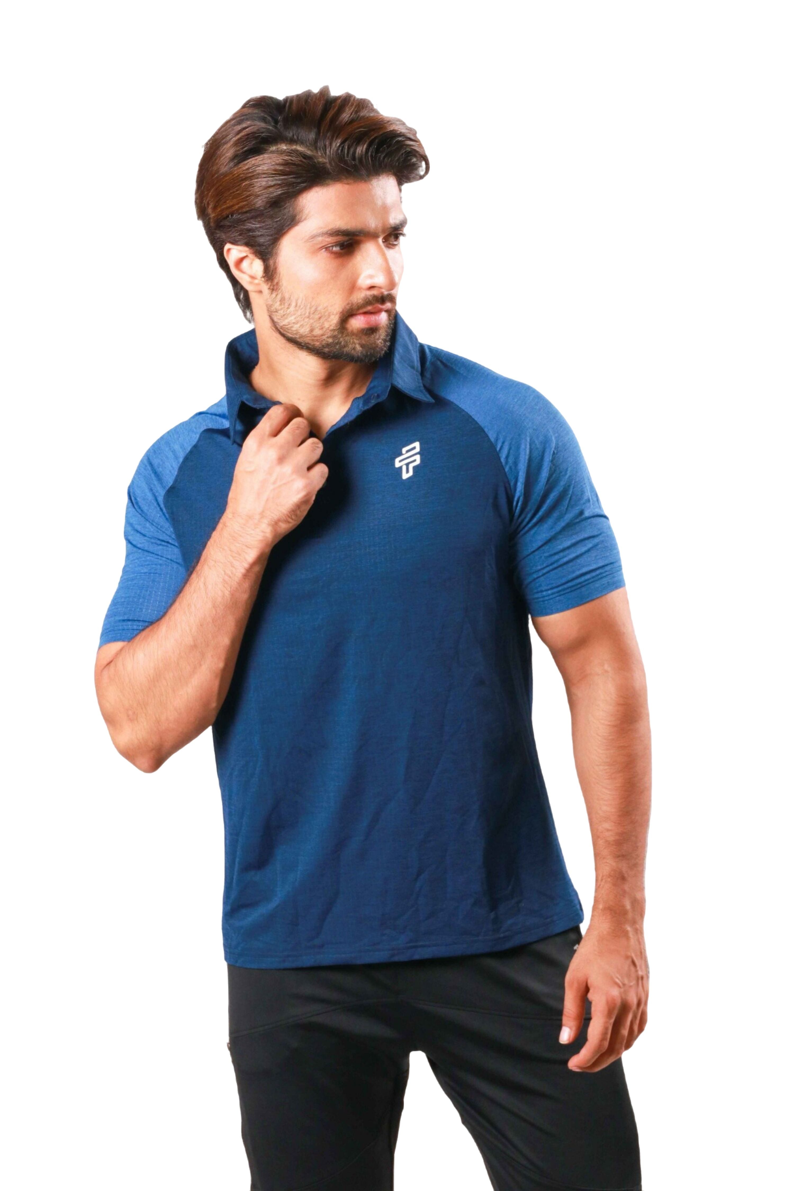 Performance Polo - Navy/Sky Diver
