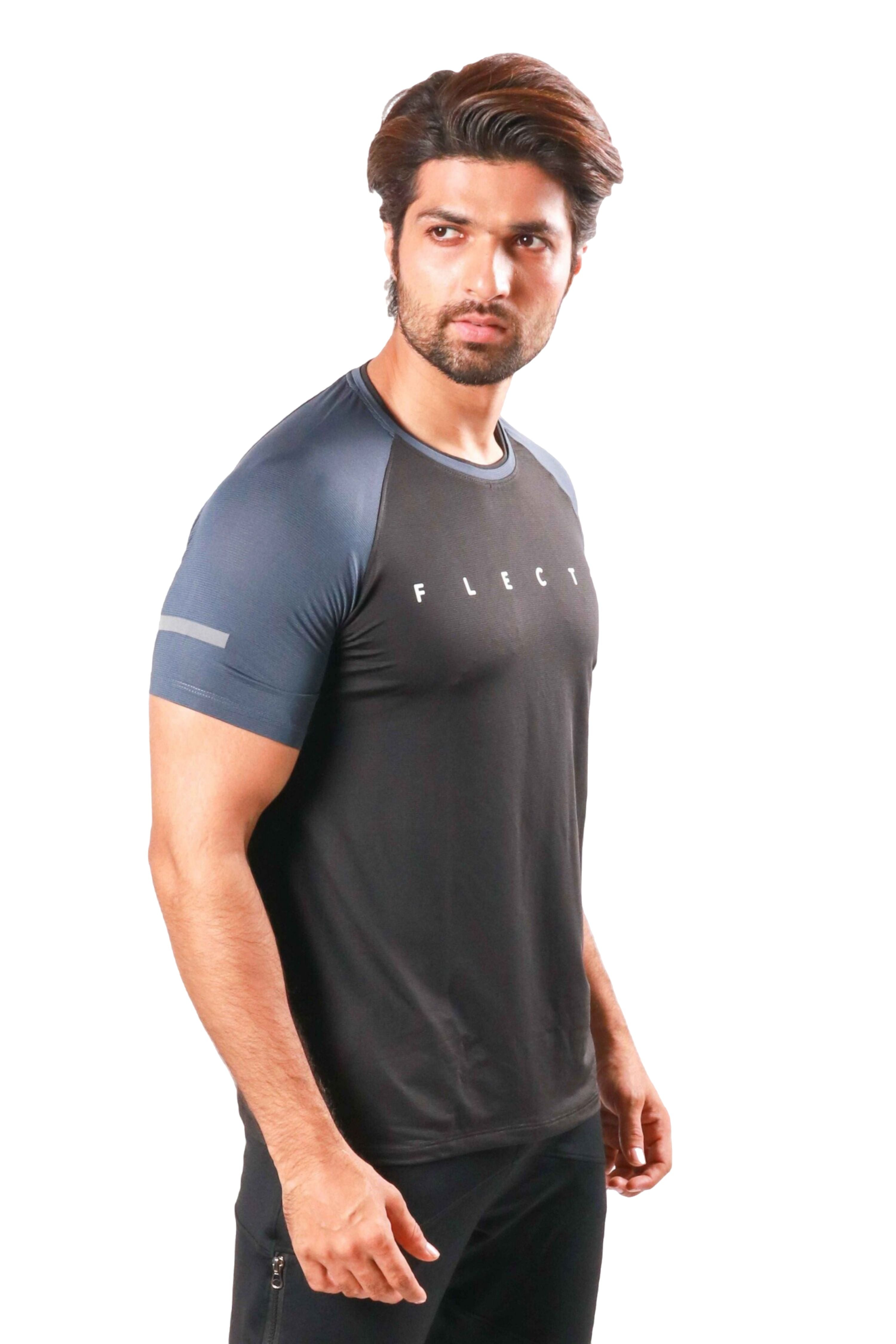 Raglan Jersey - Black/Gun Metal