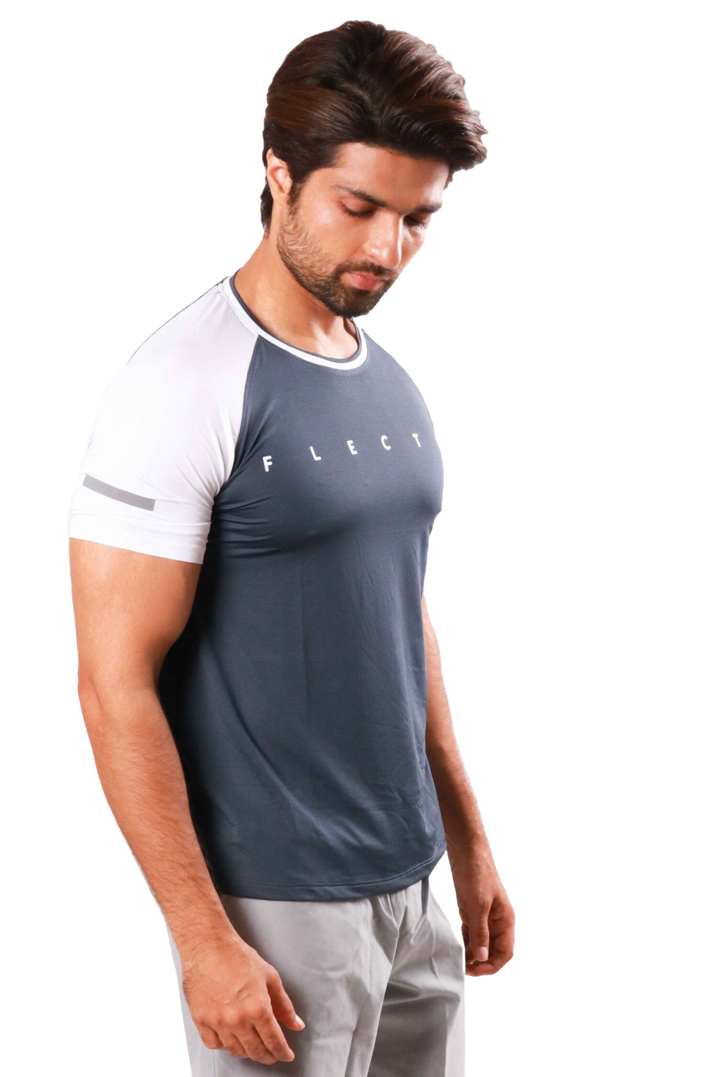 Raglan Jersey - Gun Metal/White