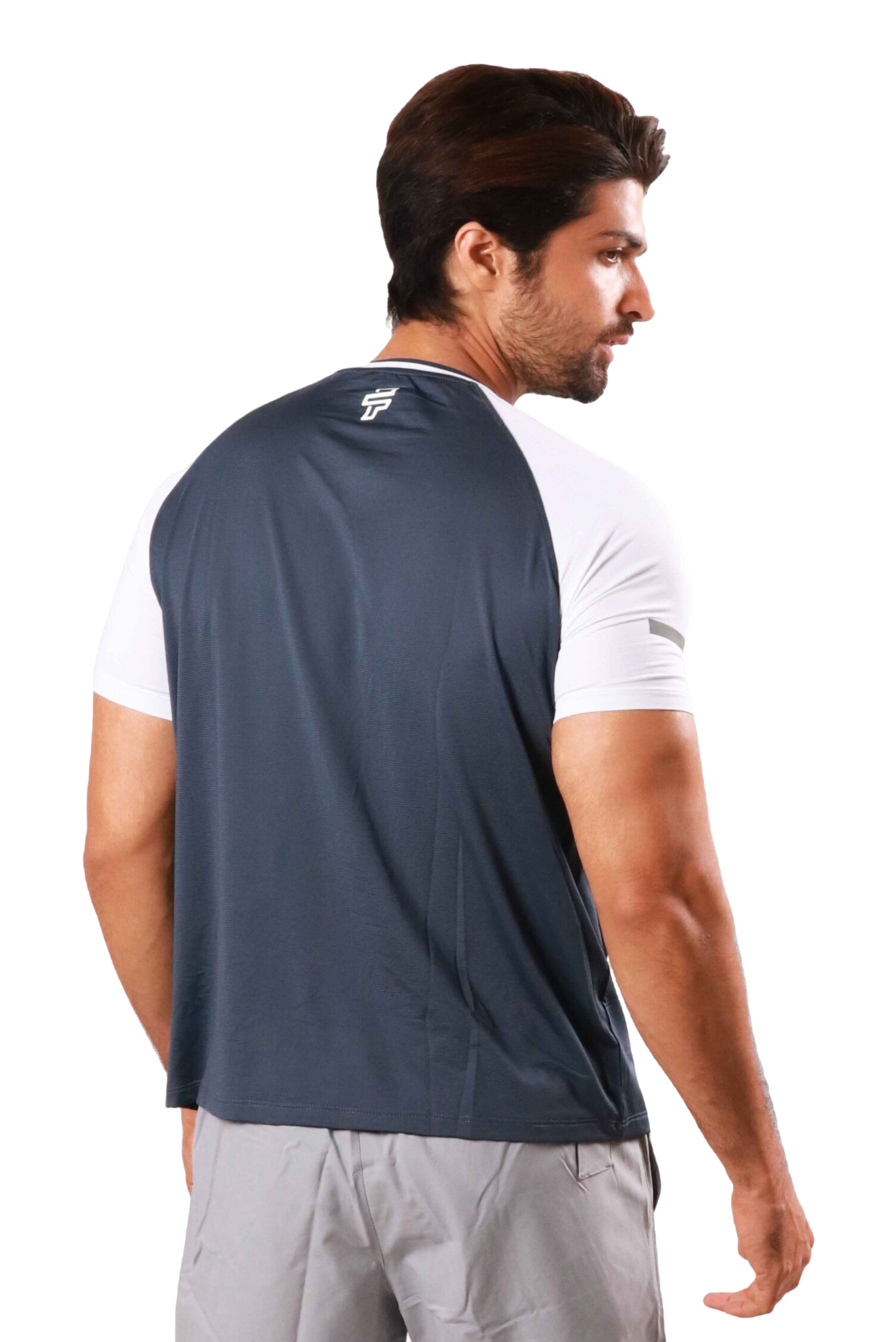 Raglan Jersey - Gun Metal/White