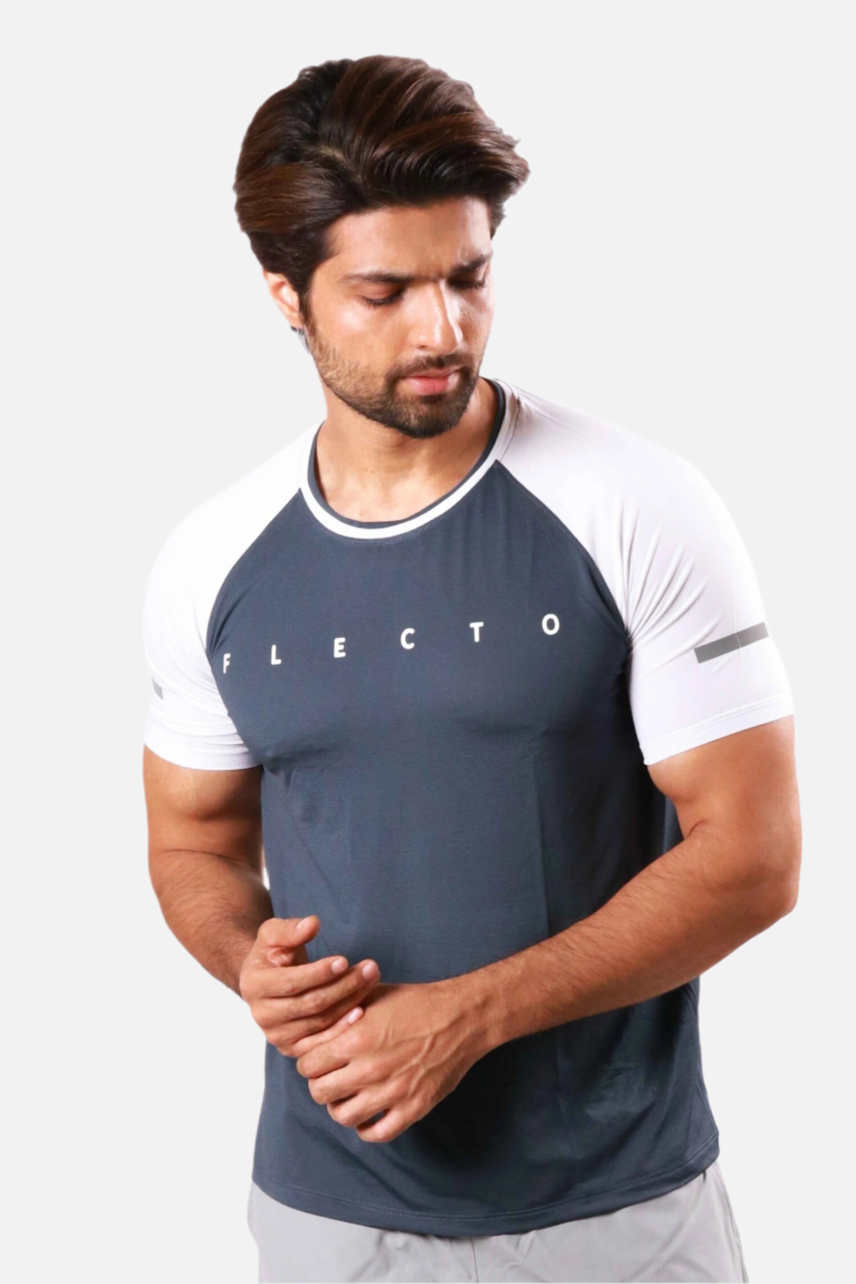 Raglan Jersey - Gun Metal/White