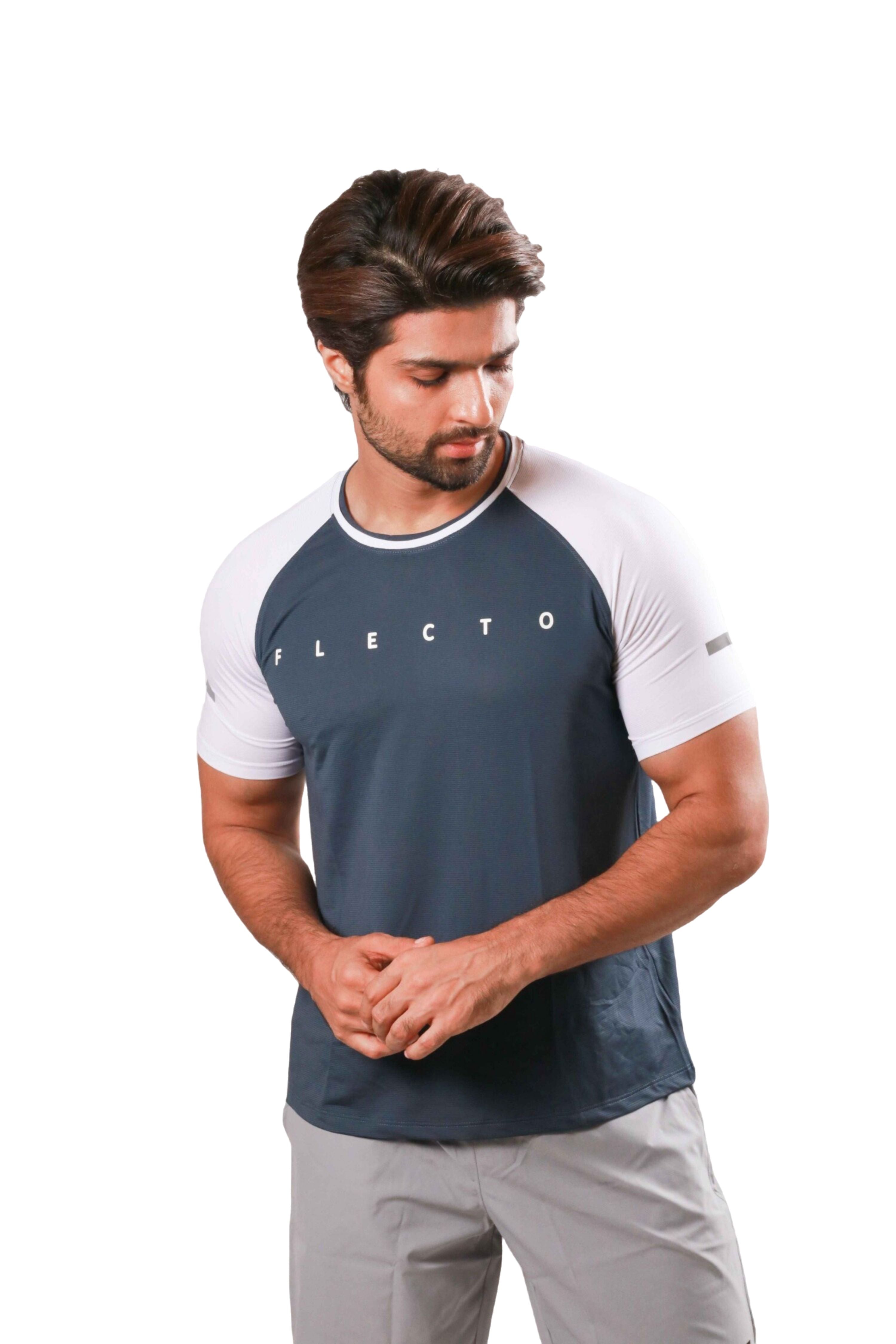 Raglan Jersey - Gun Metal/White