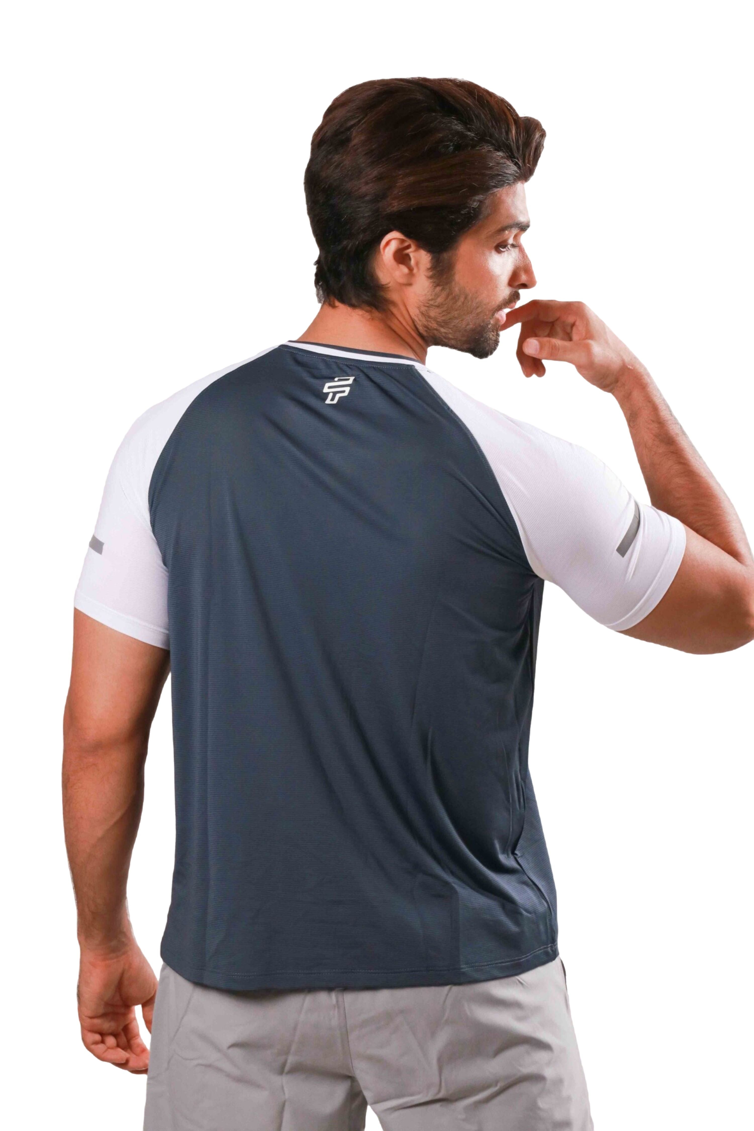 Raglan Jersey - Gun Metal/White